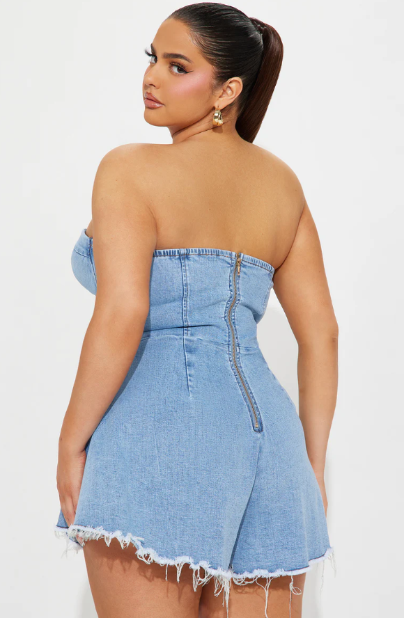 Gama Denim Romper Light Wash